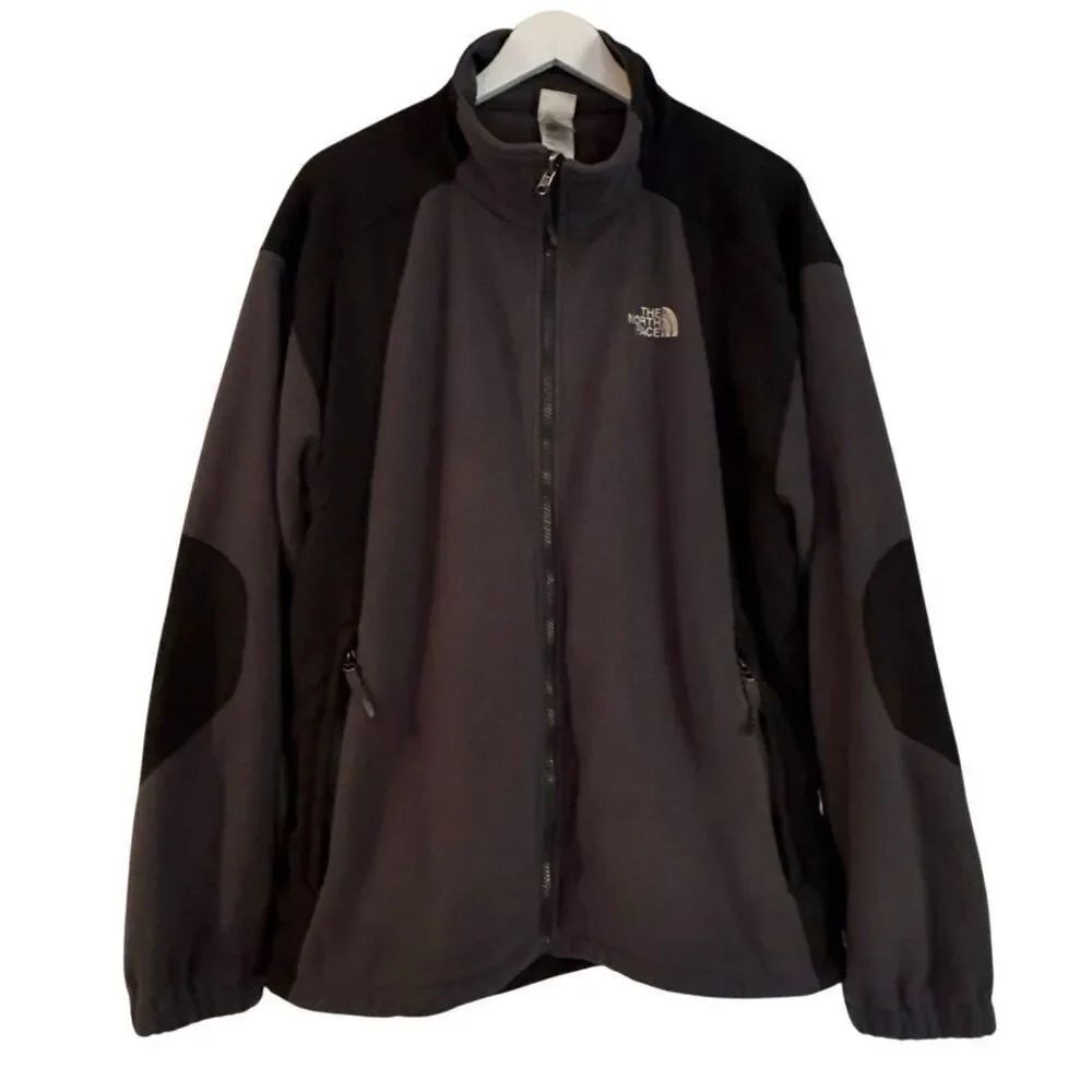 The North Face men’s grey full zip fleece jacket size XL